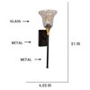 Devansh Metal Electric Wall Light in black Colour with Lavender Shade Count of 1 Light