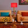Devansh Shelf Wooden Floor Lamp