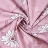 Pink Floral 290 Tc  Cotton Flat  Single Bedsheet With 1 Pilllow Cover