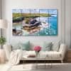 The Castle Decor Beautiful Sea Wall Art Set of 5 27x48 Inch