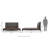 Taarkashi Upholstered Bed Bed Size king american walnut ,Omega  D1 1933, Colour- W000352