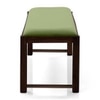 Oribi Dining Bench -Finish - Mahogany, Fabric- Avocado Green