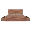 Valencia Solid Wood Queen Size Drawer Storage Bed In Teak Finish
