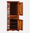 Rangrez Sheesham Wood 1 Door Wardrobe in Honey Oak Finish