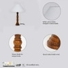 Hatton hand crafted Solid wood honey finish table lamp With White Cotton Shade