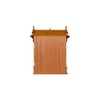 tanuja engineered wood prayer unit in teak finish