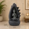 Water Fountain Lotus Sanctuary Buddha Water Fountain in Dark Grey Colour