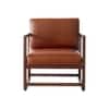 Aura PU Leather Arm Chair in Tan