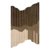 Handmade Wool Shaped Rug Modern Abstract Brown Beige 5 x 7 Feet Carpet