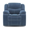 Atticus Single Seater Swivel Rock Recliner in Baltic Blue Colour