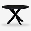 Vervella Shine Solid Wood 4 Seater Dining Table in Black Finish