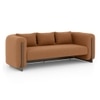 Reno 3 Seater Fabric Sofa In Rust Boucle Colour