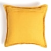 Sunflower Jute Border Cushion Cover