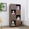 Hexa Engineered Wood Bookshelf Multipurpose Storage Rack in Giant Wood and Frosty White