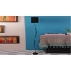 Darion Black Fabric Floor Lamp with Black Iron Base