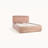 Yoho Solid Wood Queen Hydraulic Bed in Brown Colour