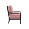 Luxe Boucle Fabric Lounge Chair in Pink Colour