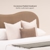 Ripple Fabric Queen  Size Bed With Hydraulic Storage (Coffee Oak Brown Finish, Tuscan Almond Colour)