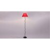 Hazel Zig Zag Iron Floor lamp with Cotton Conical Red shade (Z32)