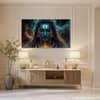 The Castle Decor Lord Shiva Wall Painting Design 2 Wooden Framed 27x48 Inch