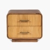 Linn Solid Wood Bedside Table in Brown Colour