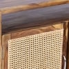 Rockport Sheesham Wood Mid Sideboard With Rattan Work