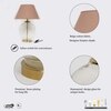 Secret Glass & Metal Large Table Lamp With Beige Cotton Shade