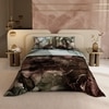 Stoa Paris 300TC UltraSatin King Size Comforter,  Lightweight, Moss, Brown Gold