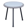 Coral Outdoor Table Set with 1 Table and 2 Chairs in Metal Grey