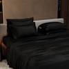 Stoa Paris Super King Size Bedsheet with 4 Pillow Covers  Size Midnight Black