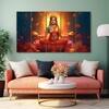 The Castle Decor Goddess Laxmi Wall Painting Wooden Framed 27x48 Inch (Style 6)