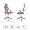 Reaii Mid Back Ergonomic Chair in Maroon Colour