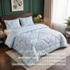 Blue Floral 4 Pcs Comforter set with Queen size bedsheet + 2 Pillow covers