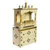 D'Dass Multi Color Mdf and Sheesham Wooden Temple With Cabinet For Pooja