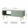 Velin Ridged Coffee Table with Drawer Light Ash