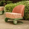 Dastoori Stainless Steel Outdoor Lounge Chair in Beige Colour