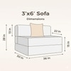 Coirfit Folding 1 Seater Single Foam Fold Out Sofa Cum Bed in Dark Blue Colour