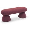 Cassy  Boucle 2 Seater Modern Bench in Red Color