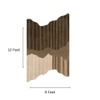 Handmade Wool Shaped Rug Modern Abstract Brown Beige 9 x 12 Feet Carpet