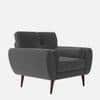 Faro Velvet 1 Seater Sofa in Dark Grey Colour