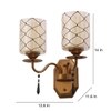 Eliante Modern Wall Lights Mild Steel & Glass Material Antique & Champaign Finish