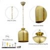 Yoko Brass Finish Hammered Metal Pendants Light