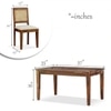 Kenvora Solid Wood 6 Seater Dining Table in Provincial Teak Finish