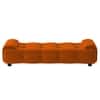 Melon Velvet 5 Feet Ottoman Bench in Orange Color