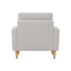 Oliver Boucle Fabric Lounge Chair in White Colour