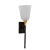 Devansh Metal Electric Wall Light in Black Colour with White Shade Count of 1 Light