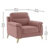 Niwara Velvet 1 Seater  sofa in Pink color