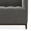 Florence Luxe 1 Seater Fabric Sofa in Ash Grey Velvet Colour