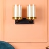 Eliante Modern Wall Lights Mild Steel & Glass Material Antique, Brown & Champaign Finish