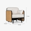 Andaman Havelock Solid Wood Arm Chair in White Colour